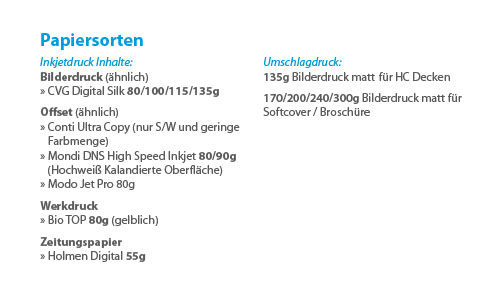 Papiersorten